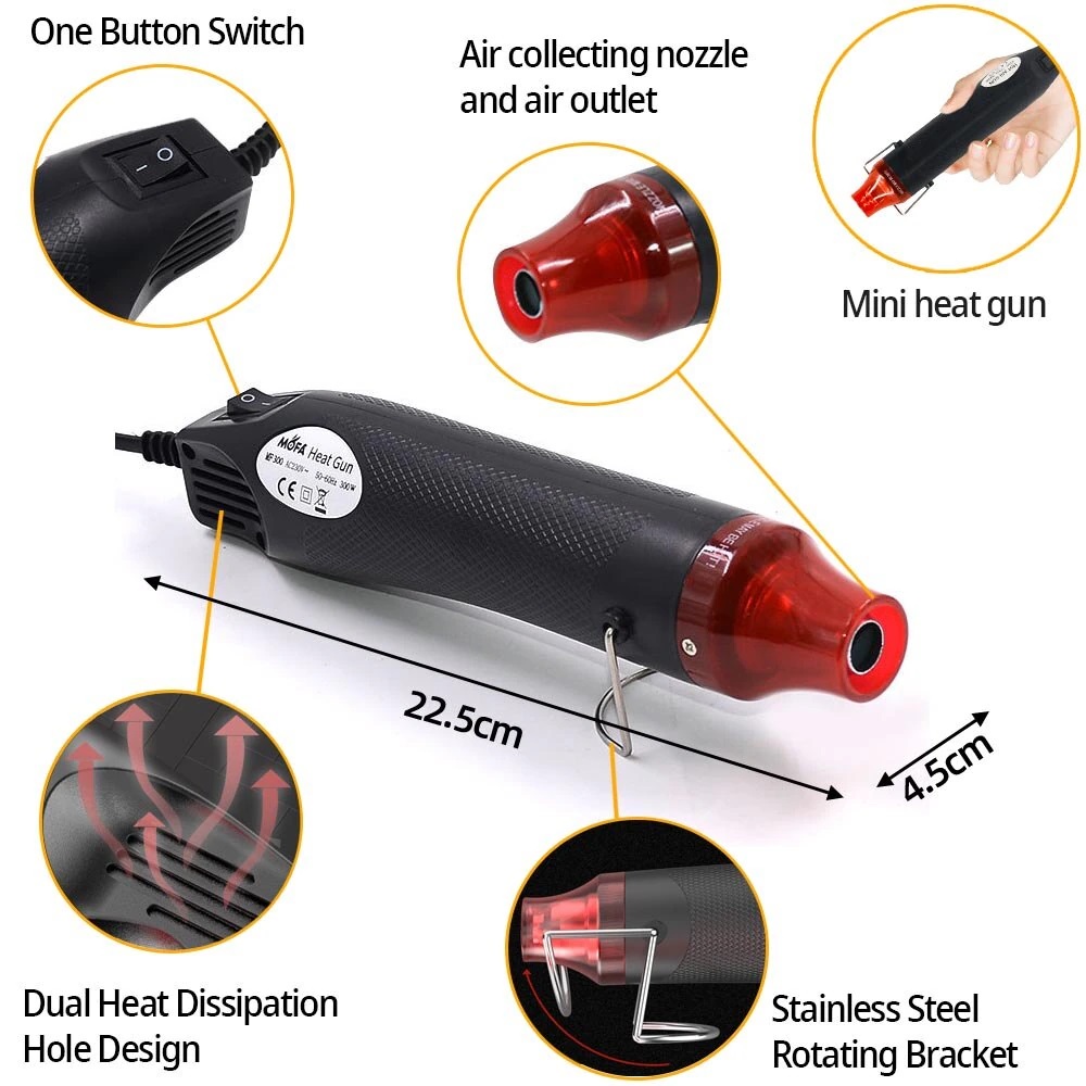 MSK MINI Heat and Wire Connector Polyolefin Heat Shrink Tube Assortment Wire Cable Sleeve Kit