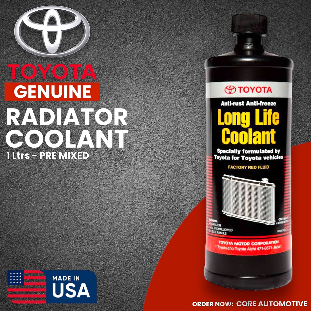 Toyota Radiator Coolant - Genuine Super Long Life Antirust /Antifreeze ...