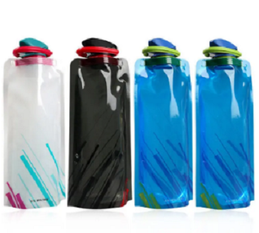 1Pcs Foldable Running Outdoor Activities Water Bottle 700ml Collapsible Bottle sending in Random Colour