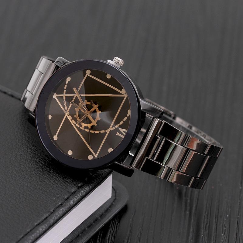 Black Stainless Steel Smart Chain Watch for Men , Stylish Design, Durable and Elegant