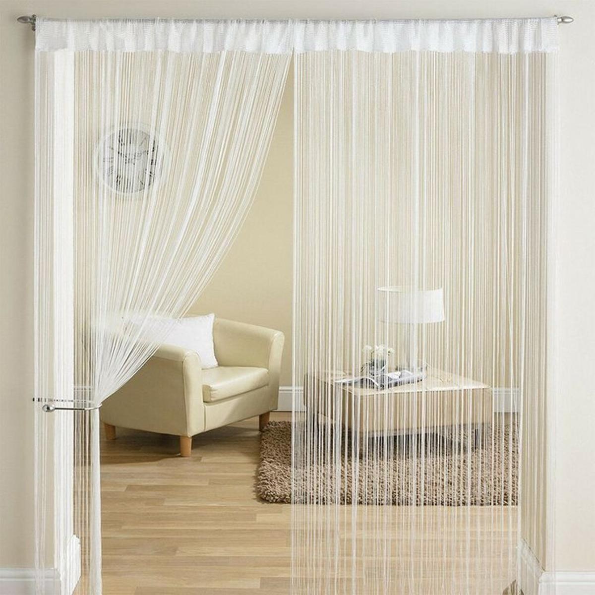 SRS Tassel Beads Sparkle String Net 2 Color Curtain Door Fly Screen Windows Door Divider Hot Sale Door Window Screens Home Textile