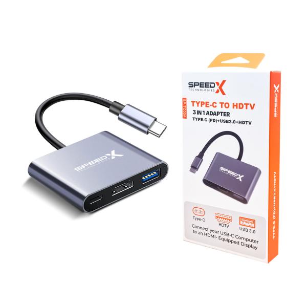 SPEED-X Type C 3.1 to OTG+HDMI+USB3.0 with HDMI Cable option.