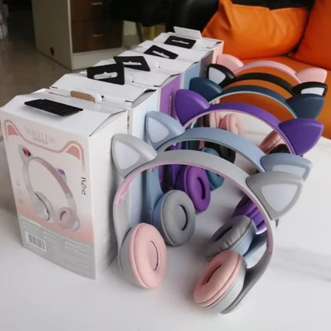Cat Headphones for Girls | P47M Bluetooth Wireless Headphone for Mobile PC & Laptop
