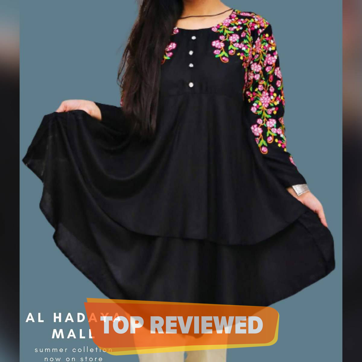 black frock kurti