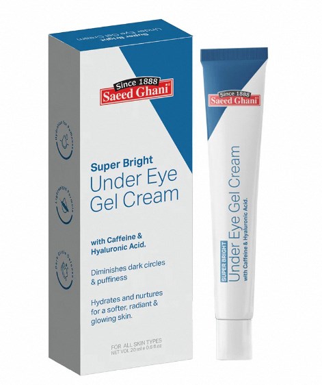 Saeeed Ghani Super Bright Under Eye Gel Cream 20ml - Brightening & Firming Eye Care for All Skin Types