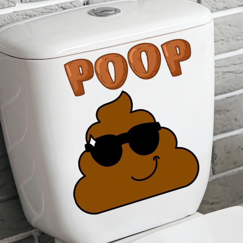 Poop Meme Sticker Poop Funny Creative Wc Waterproof Sticker Pvc Self-adhesive Decorative ...