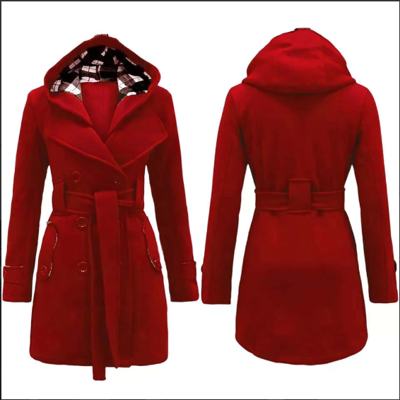 Latest Trench Hooded Check Style Winter Hooded Coats.