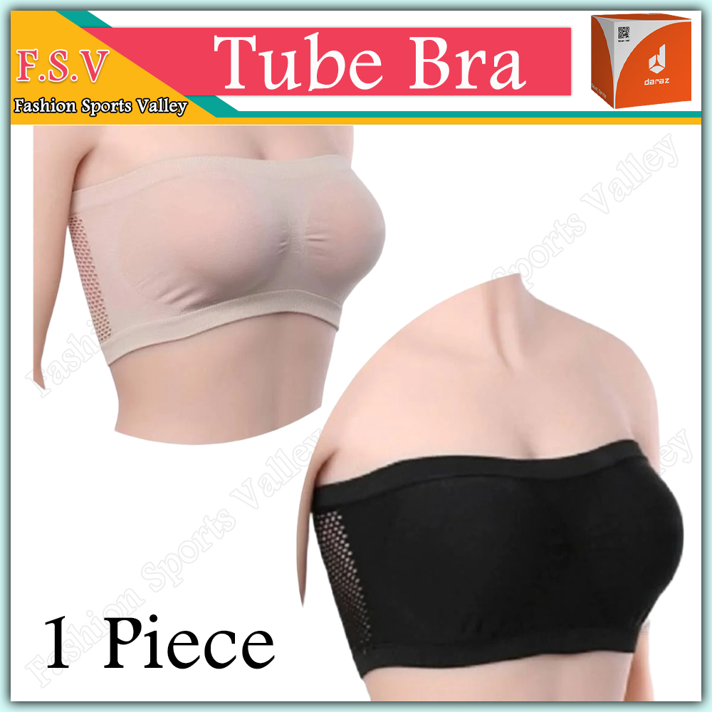 Strapless Bra Soft & Non Padded Tube Bra New Style for Girls and Women (Fit  on 30 - 38)