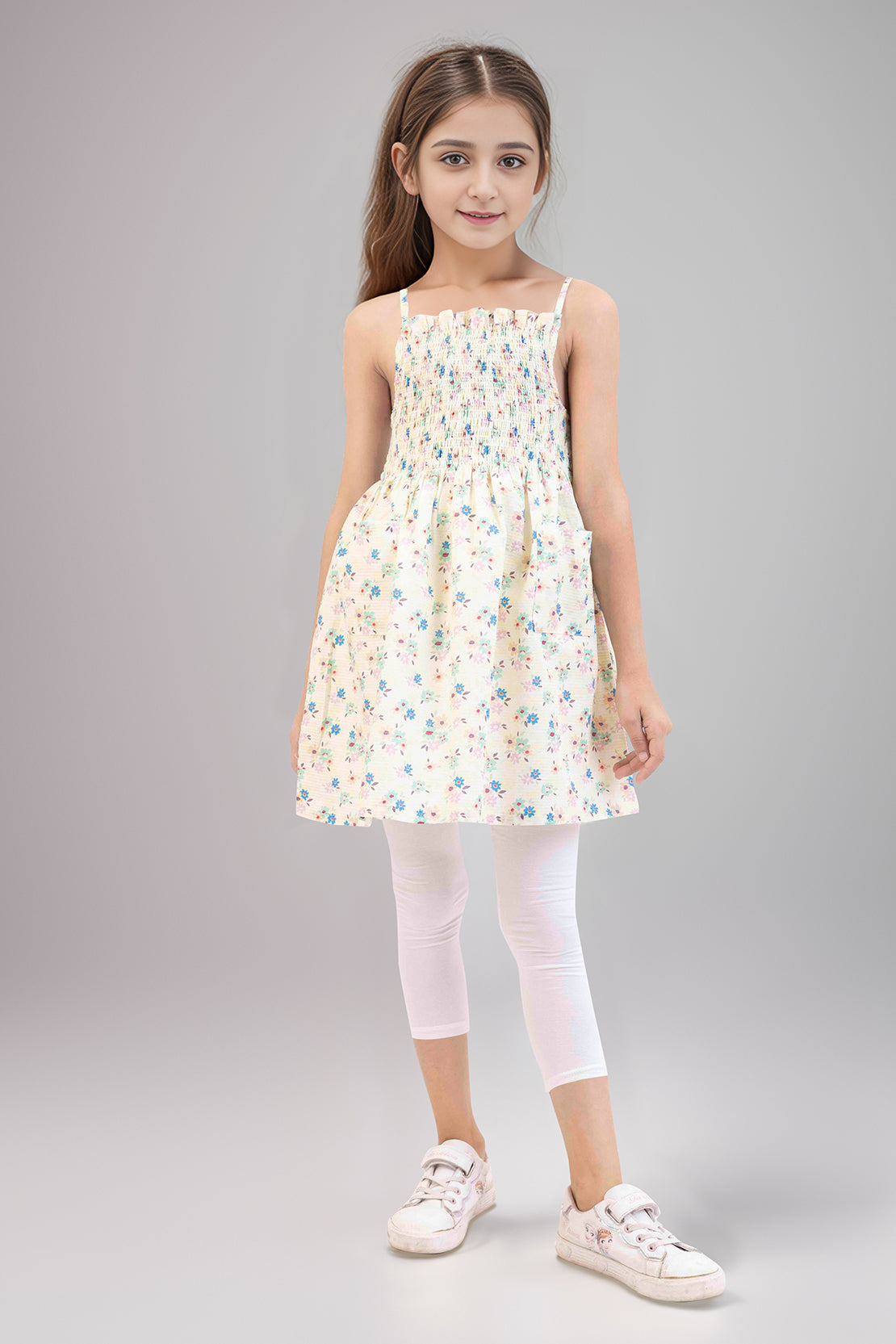 KIDS SHIRRING NECK DRESS DASADA DARLING main image 0