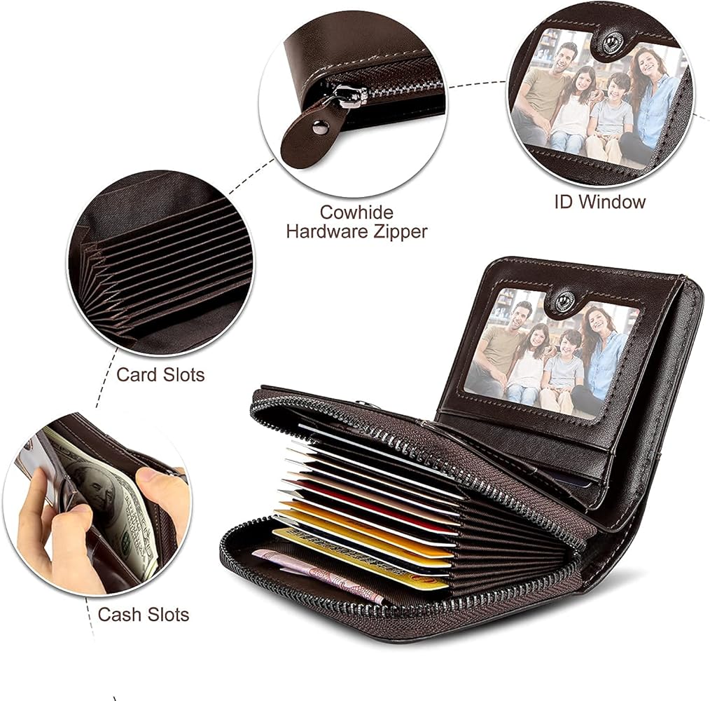 Zip card wallet Genuine Leather Minimalist Men's Purse Long Wallet For Men Bi Fold Simple Wallet Clasp Card Holder Wallet Small Wallet for Men and Boys - Slim and Smart Wallet Small Wallet for Men and Boys - Slim and Smart Wallet
