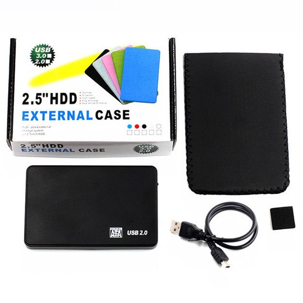 USB 2.0 SATA External 2.5 inch HDD SDD Hard Drive Enclosure Disk Case Box For PC LAPTOP