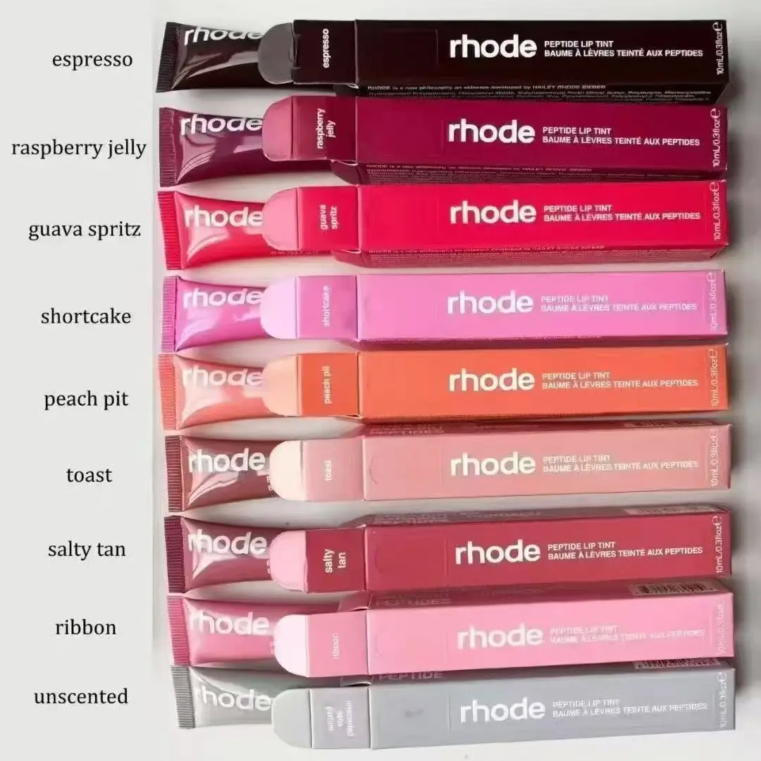 Rhode LipTint Peptide Finest Dupe | Long Lasting Non-Stick Lip Plumper Shea Butter Lip Gloss | Velvet Mirror Finish Orignal Lip Tint Set | Moisturizing Hydrating Lipstick,Lip Oil,Lip Balm | Tint For Lips & Cheeks All-in-One Lip Care Makeup ( 8 Shades )