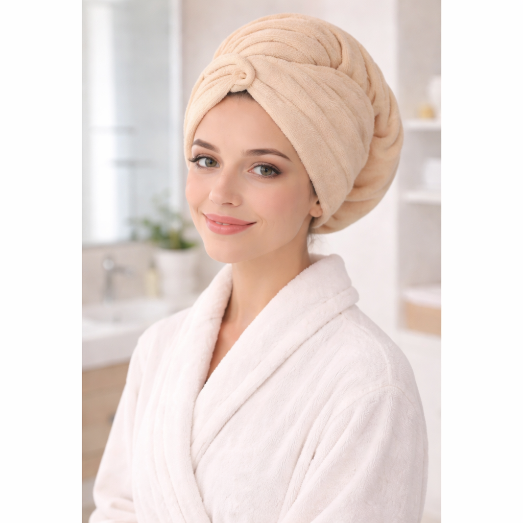 Quick Dry Turban Towel Wrap – Super Absorbent Microfiber Hair Drying Cap for Women & Girls | Bathrobes | Turban Caps | Turban Cap | Turban Towel price in Pakistan