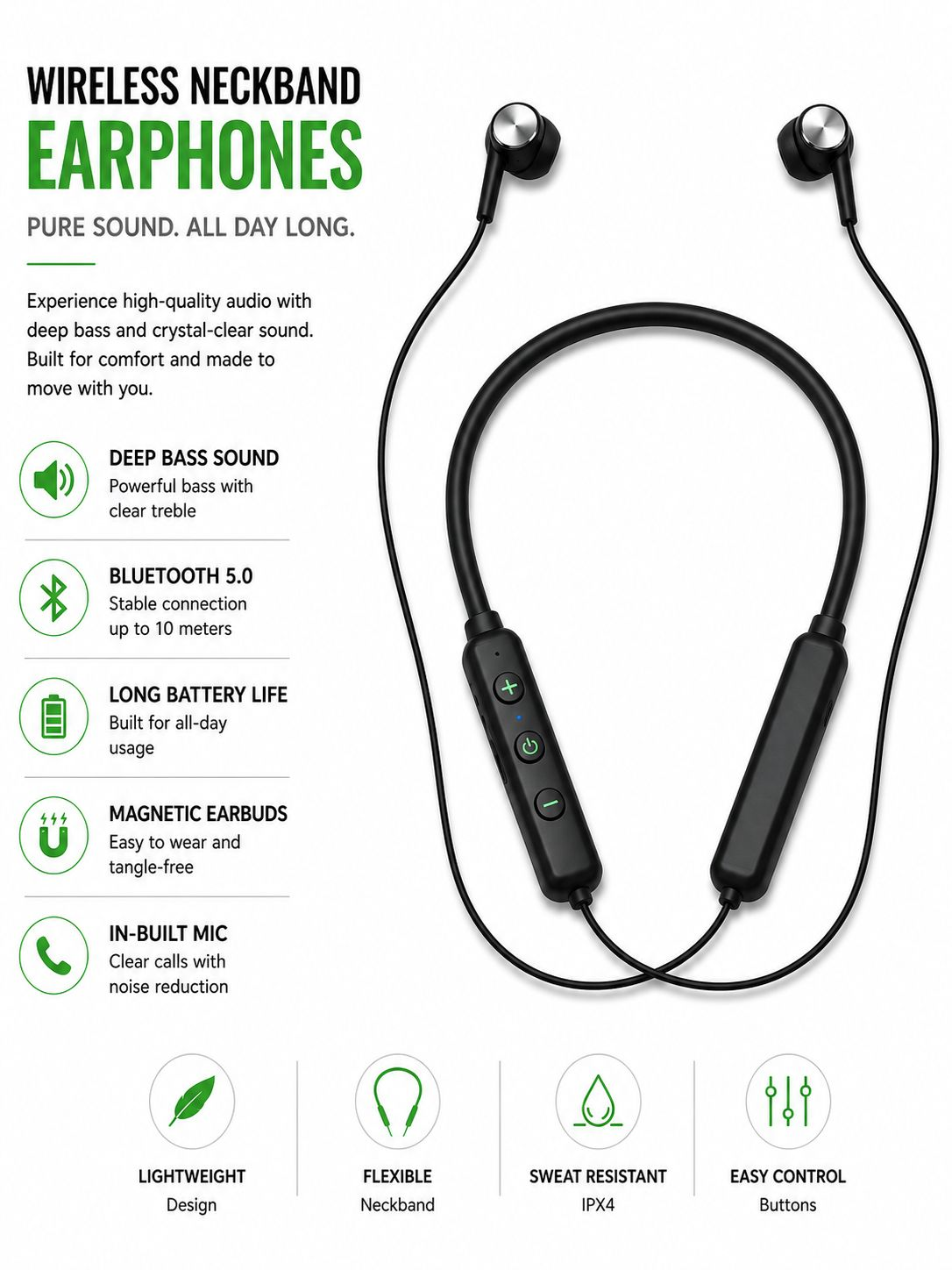 Wireless Headphones, P47 Bluetooth Foldable Headset with Microphone Support FM Radio TF for PC TV Smart Phones & Tablets Etc