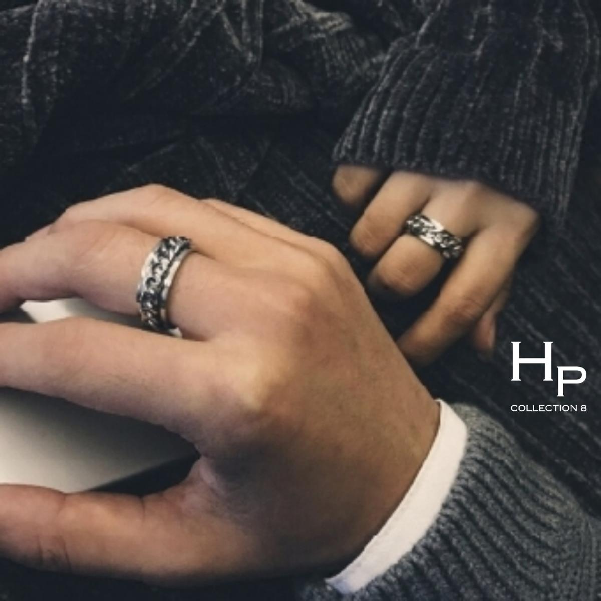 PACK OF 2 Couple Ring, Wedding Ring & Engagement Ring For Newly couples Stainless Steel Silver (Spinner Rings) For Male & Female