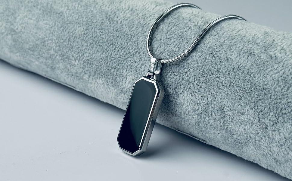 Stainless Steel Pendant Necklace for Men and Women Geometric Pendant Snake Chain Locket Pack Of 1