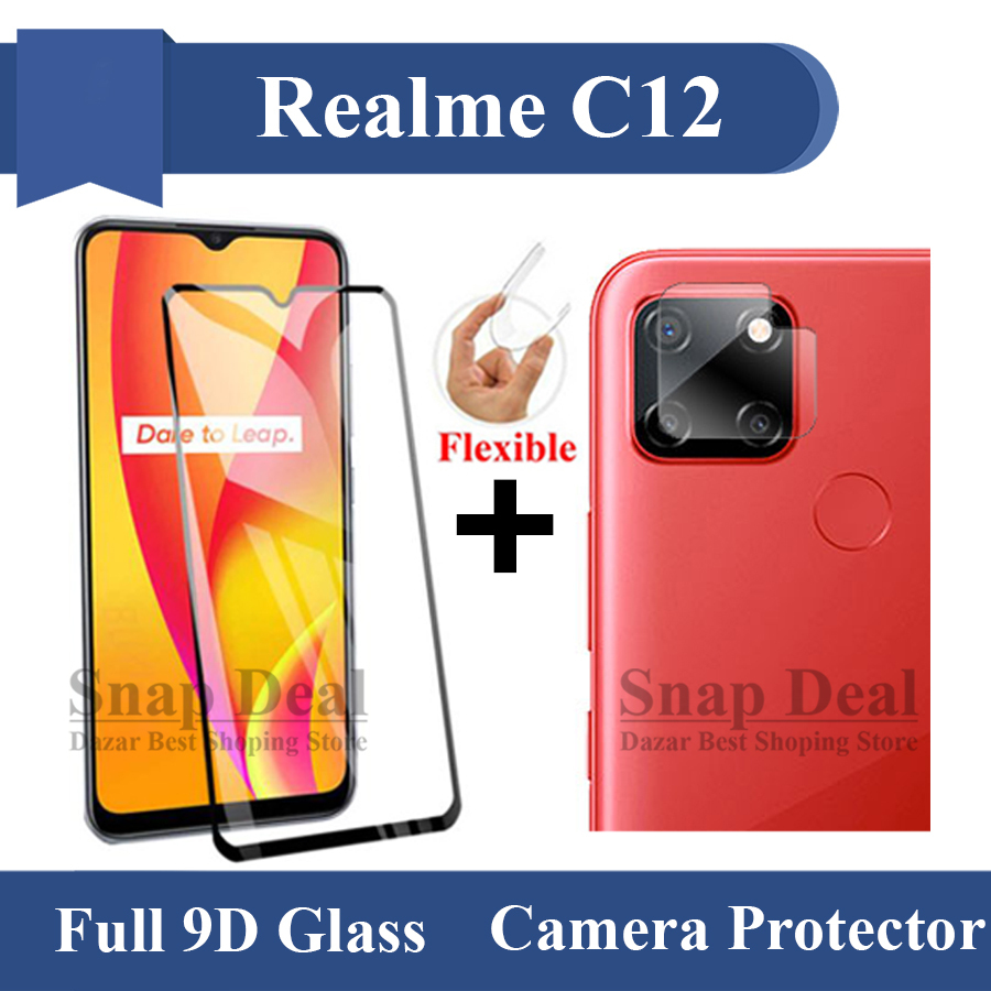 realme c12 back tempered glass