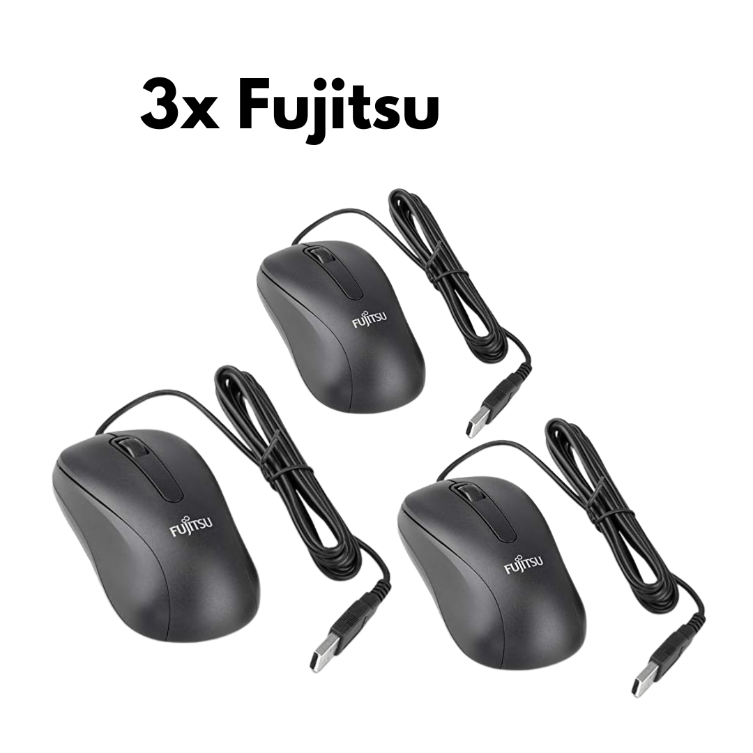 Original Branded Wired Mouse - Dell, HP, Fujitsu | USB Connection | 3 Programmable Buttons | Gaming-Grade Laser Sensor | Ergonomic Graphy Design | Best for Office & Gaming | High Precision Optical Tracking | Plug & Play