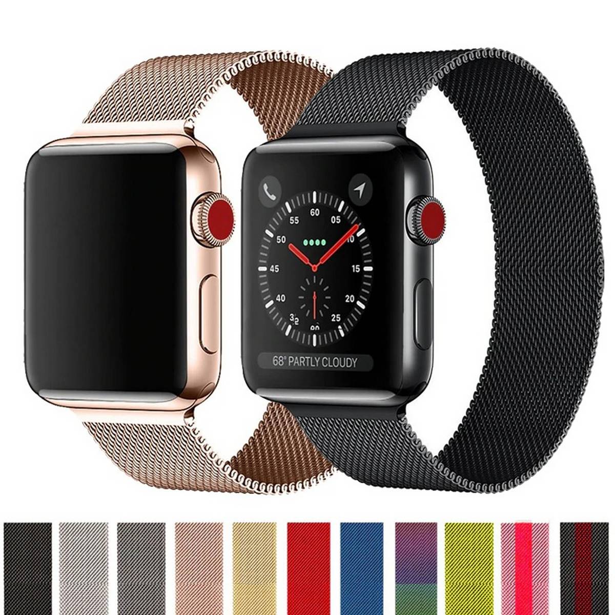 Apple Watch Straps: Milanese Stainless Steel For Apple Watch straps - Multi  Color Option - 42 / 44 mm: Buy Online at Best Prices in Pakistan | Daraz.pk
