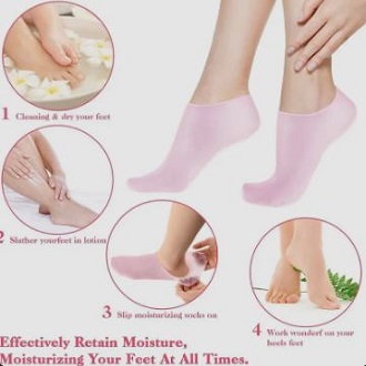 Moiturizing Silicone Socks for Soft and Smooth Feet, Comfortable Jelly Socks