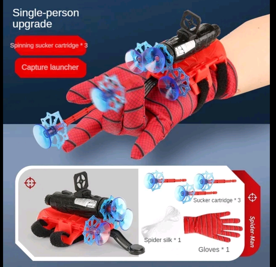 Ultimate Kids 2024 Web Shooter Super Hero Toy Set Action Figure Fun Spider Gloves Man Web Shooter for Kids, Launcher Spider Kids Plastic Cosplay Glove Action Hero Launcher Wrist Toy Set Funny Decorate Children Funny Collectible Educational Toy + free ship