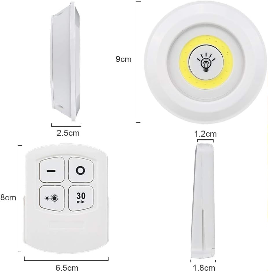 Tap Led Light With Remote Control (pack Of 3 Lights) _KIT_ KS