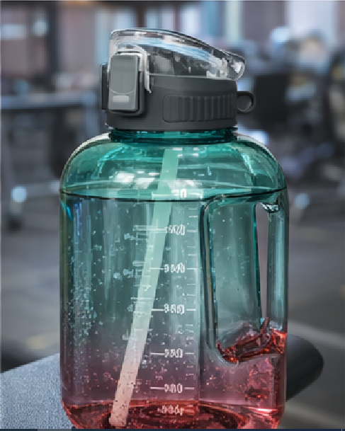 2.5L Large Gym Water Bottle with Straw & Handle  Leakproof BPA-Free Motivational Sports Water Jug  Big Capacity Fitness Bottle for Gym, Workout & Outdoor