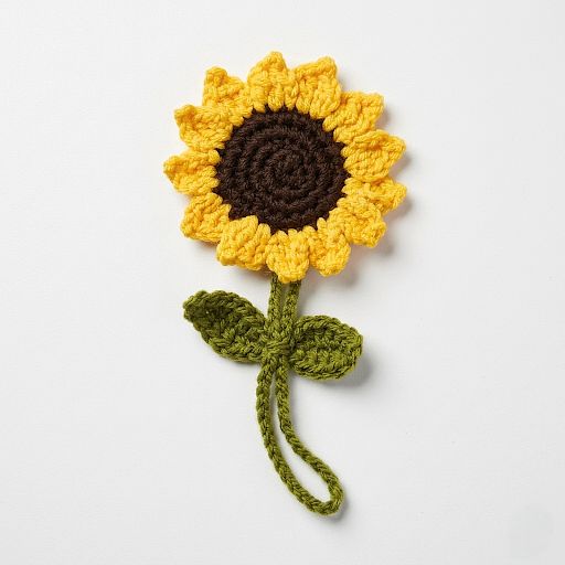 Handmade Crochet Sunflower Bag Charm and floral lipgloss holder bagcharm- Handmade Yarn Flower Bag Hanging - Keychain For Girls - Yellow Floral Charm and lipgloss holder charm for Backpacks & Handbags | Cute Gift for Her