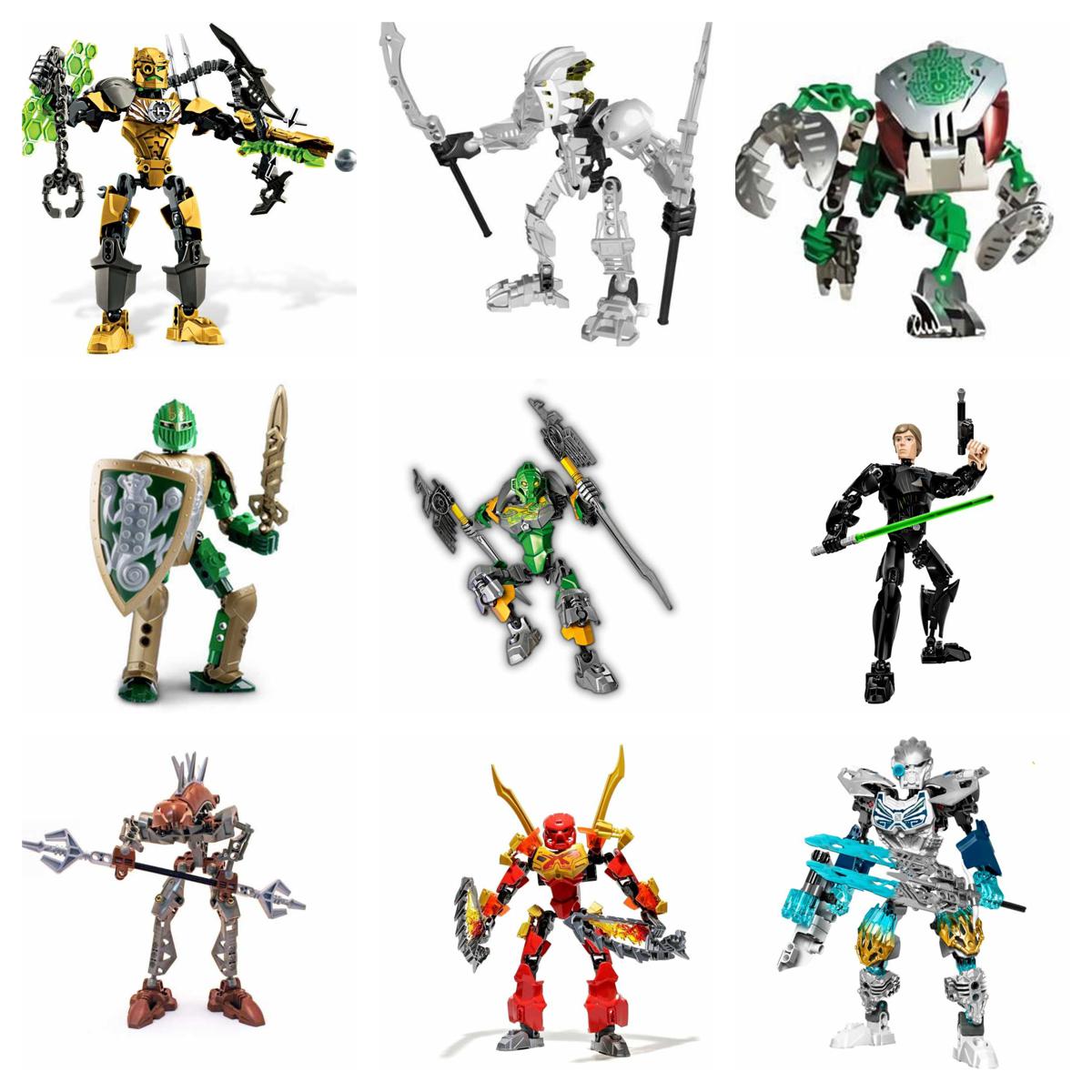 Original Lego BIONICLES Compatible Hero Factory chima cbs  kingdom Compatible Without Box and Accessories Action Figure Toy