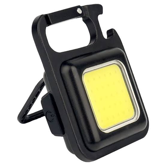 SP Dealz COB Mini Flashlight Keychain – USB Rechargeable LED Work Light with 3 Modes, Portable Pocket Torch for Camping, Emergency & Fishing – Aluminum Body