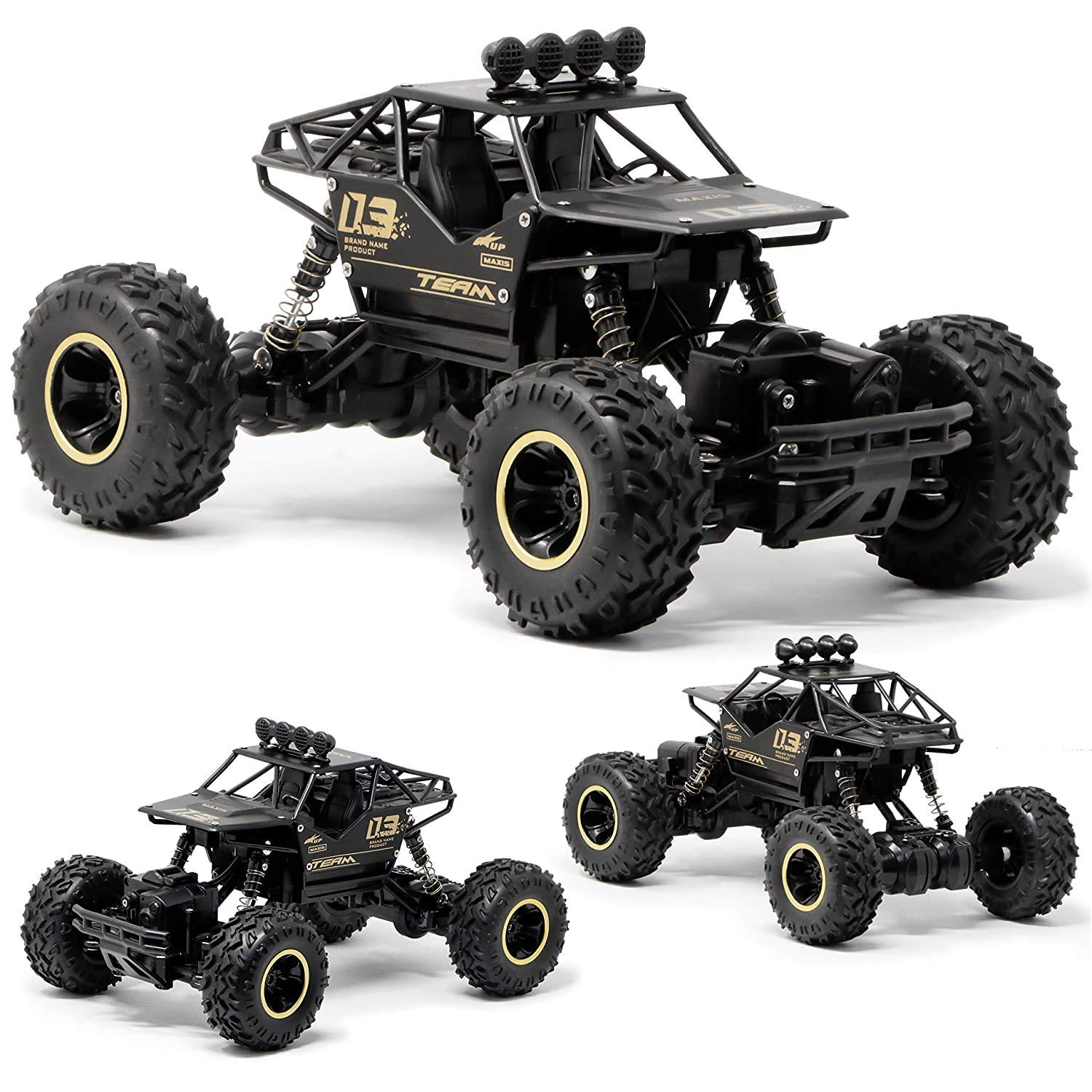Rock Crawler Electric RC Vehicles Alloyed Remote Control Toy Car for Kids & Boys Monster RC Truck with Rechargeable Rc Car 4x4 High Speed