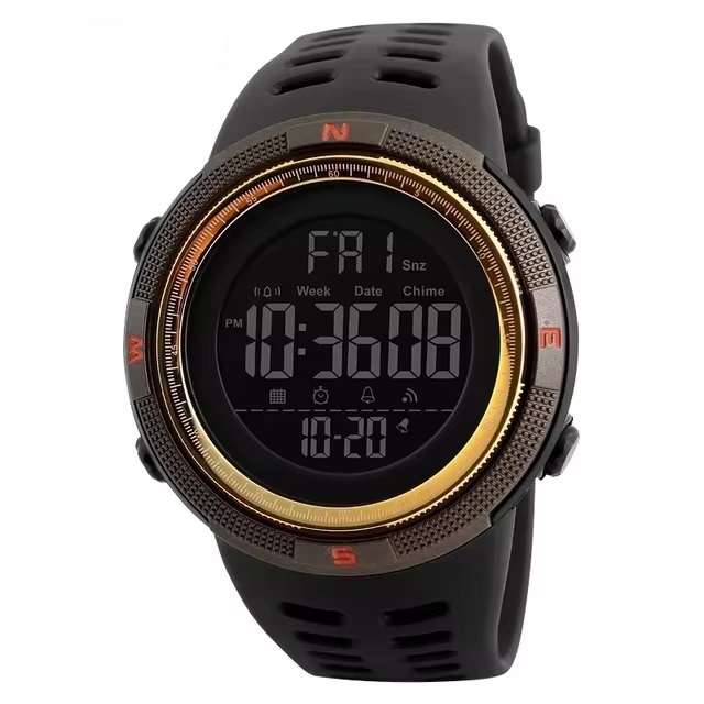 Mens Sports Watch Outdoor Sports Watches Multifunction Digital LED Military Dual Time Back Light Stopwatch Waterproof Wristwatches for Man.