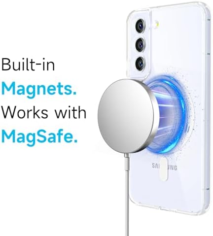 Samsung Galaxy S22 Clear Magnetic Back Cover – Slim Glossy Shockproof Protective Case