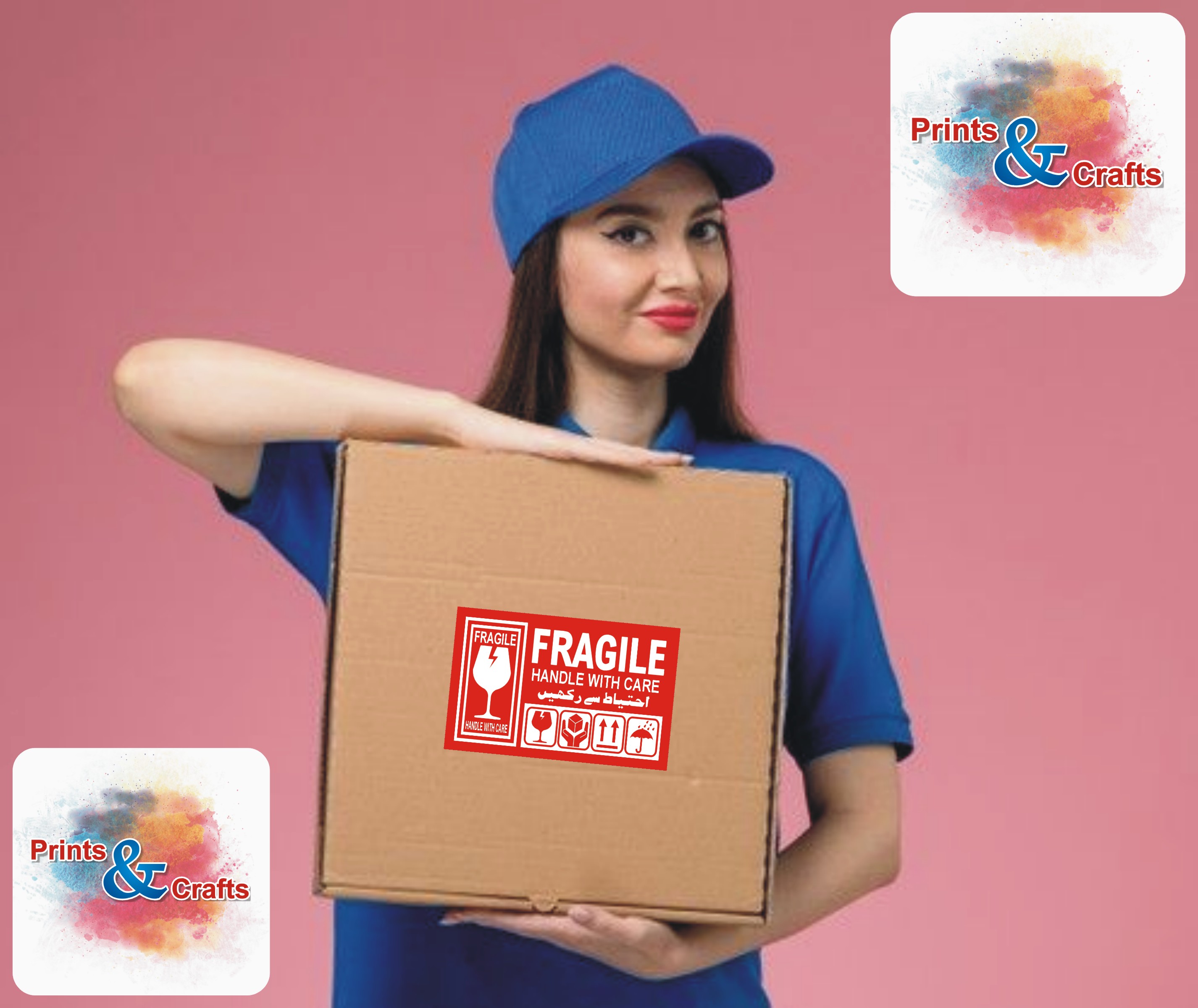 Fragile stickers Handle with care stickers for sensitive product