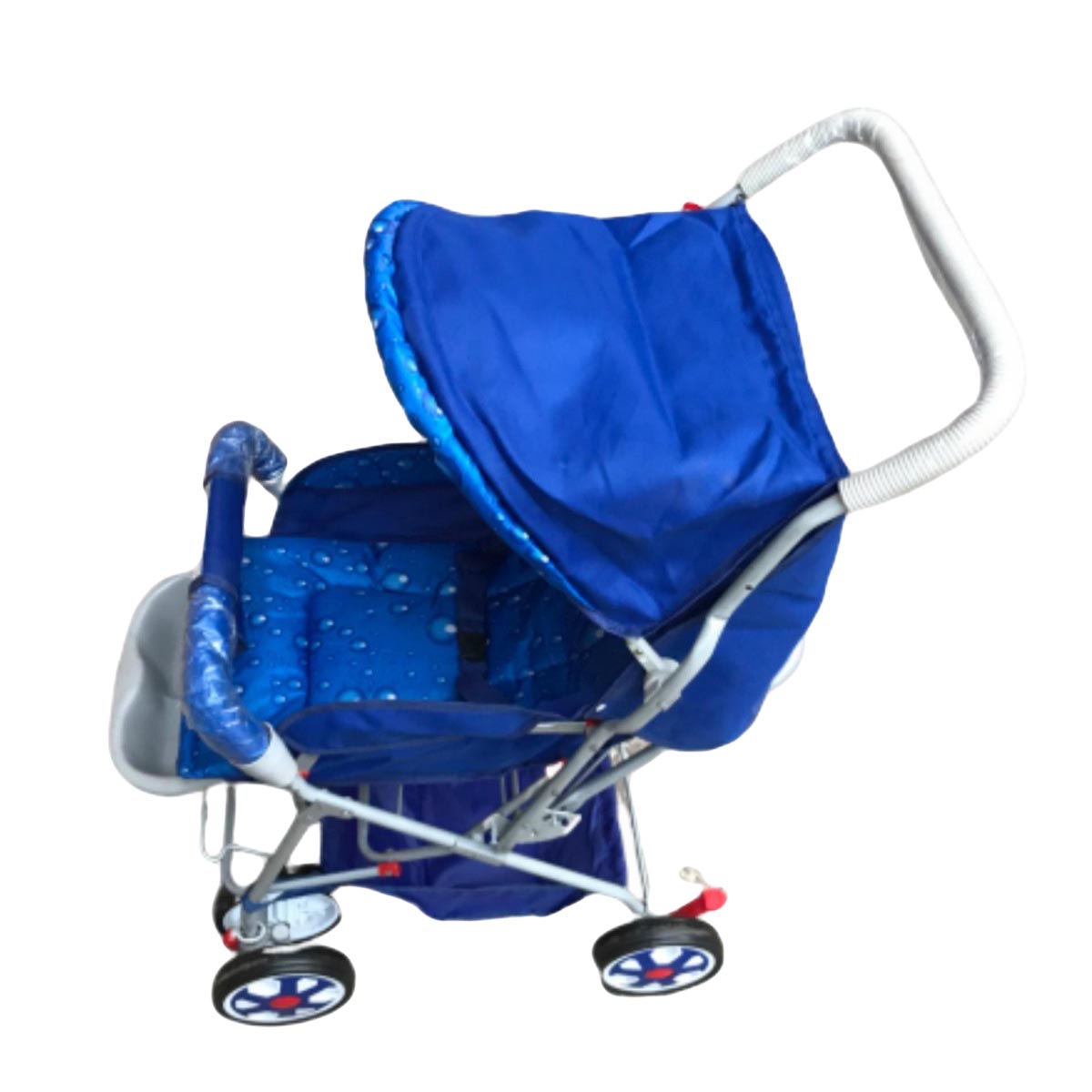 Alloy Foldable Baby Stroller Pram For Newborn  Blue/Red color with  6 Big Tyres