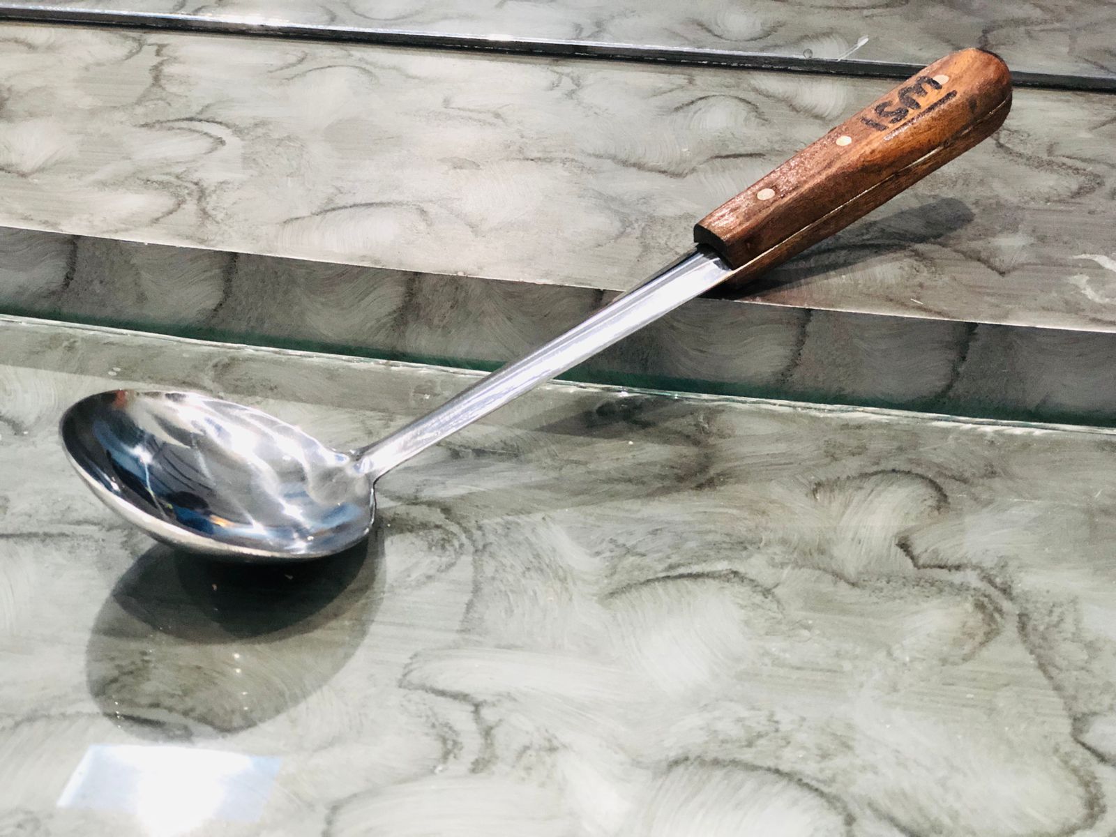Cooking Use Spoon Spoons - Wooden Handle Spoon - Stainless Steel And Wooden Kitchen ...