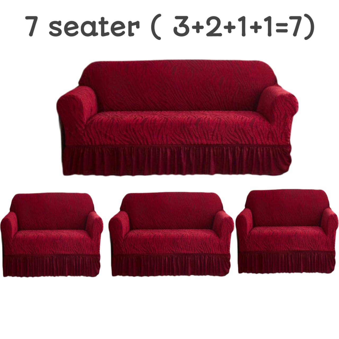 Zebra Style Velvet Sofa Covers for Seater Seater Seater