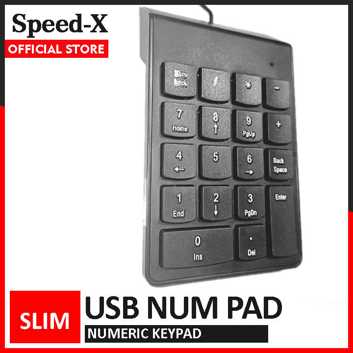 SpeedX Num Pad Numeric Keyboard for Laptop (USB Numpad)