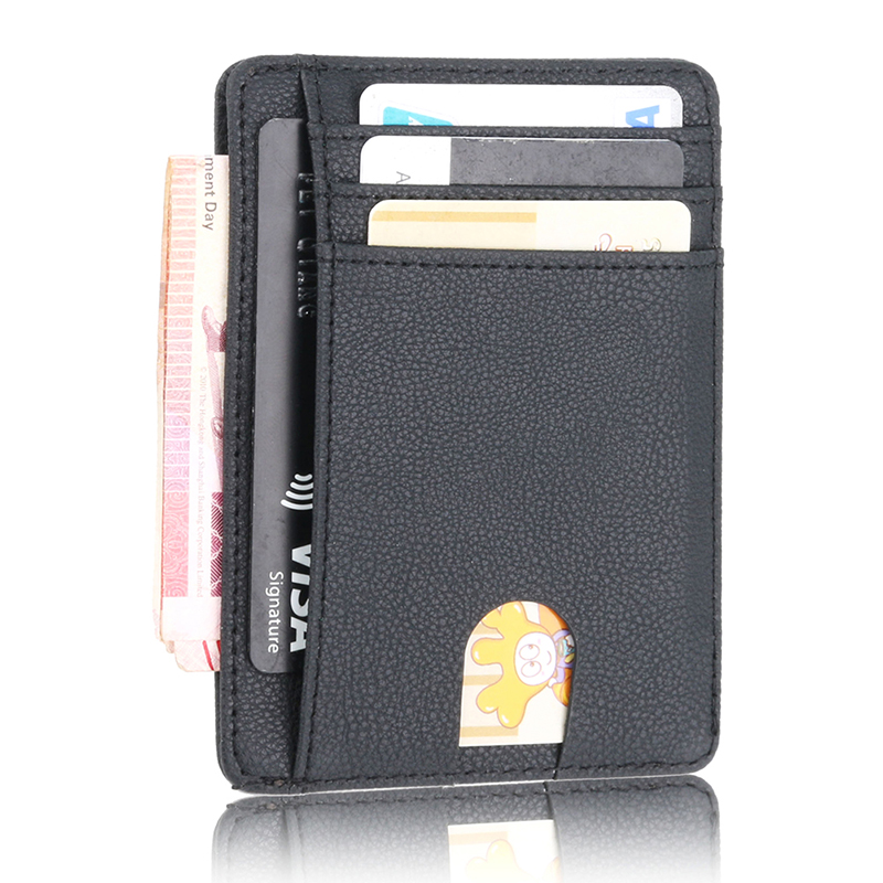 Mens RFID Blocking Leather Slim Wallet Money Credit Card Slots Coin Holder