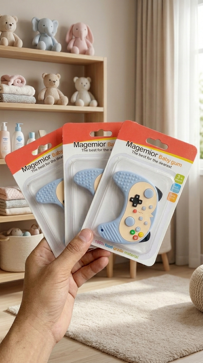 Baby Remote Control Teether - Soft Silicone Teething Toy