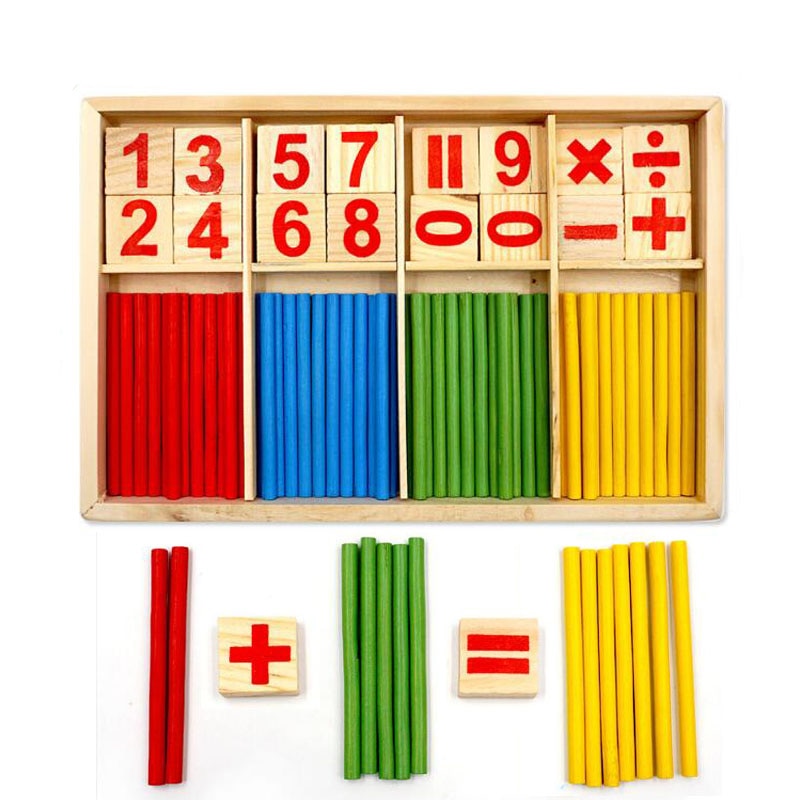 Wood Educational Number Math Calculate Game Toy Mathematics Puzzle Toys Kid Early Learning Counting Sticks Material Children
