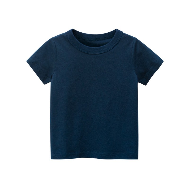 Boys Girls Plain T-Shirt Kids Clothes 