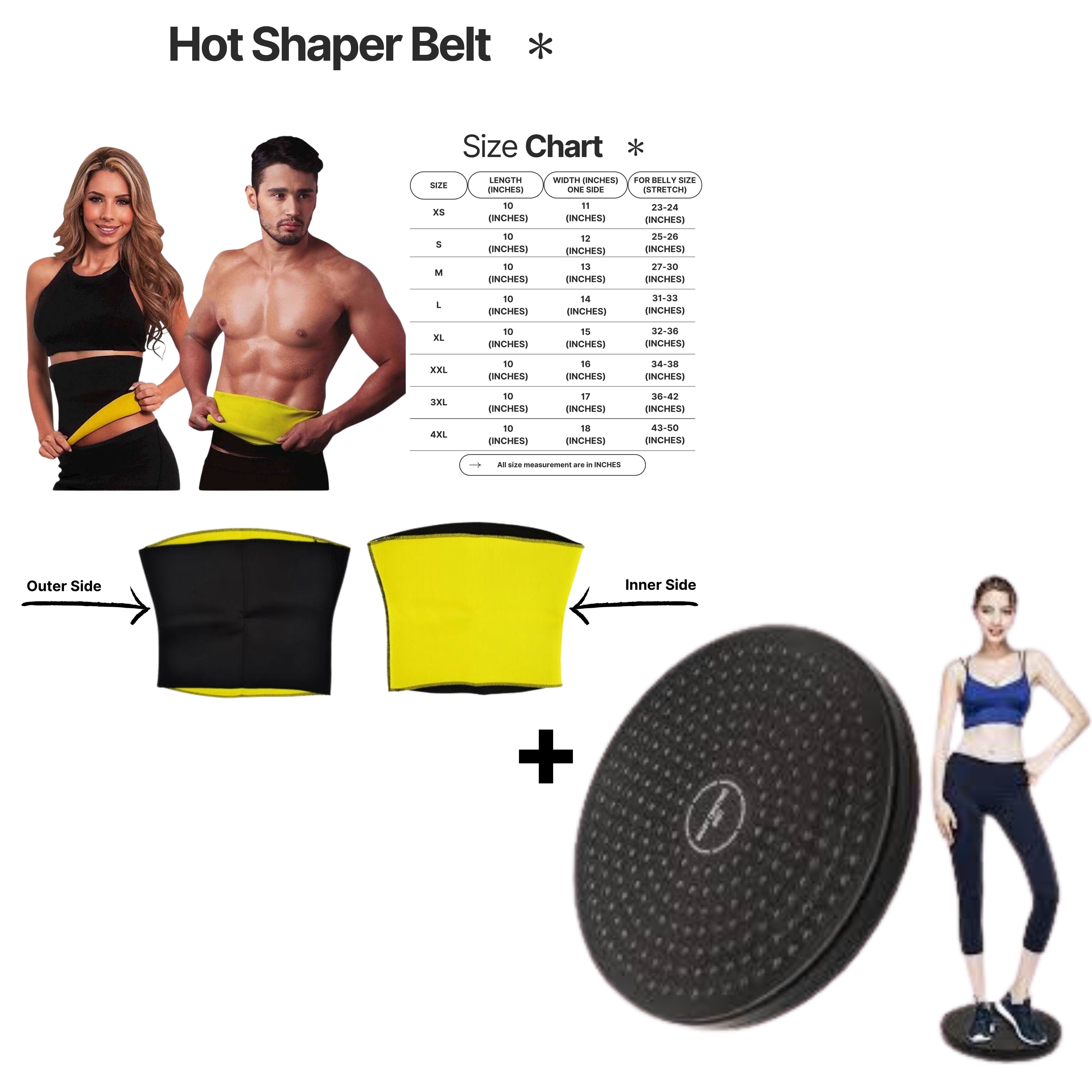 COMBO DEAL HOT SHAPER BELT SLIMMING FITNESS SUANA SWEAT BELT AND TWISTER EXERCISE ABS DISC MACHINE