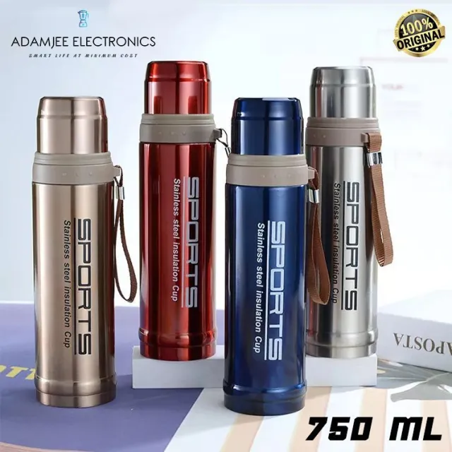Sports Vacuum Flask 750ML Stainless Steel Water Bottle – Hot and Cold
