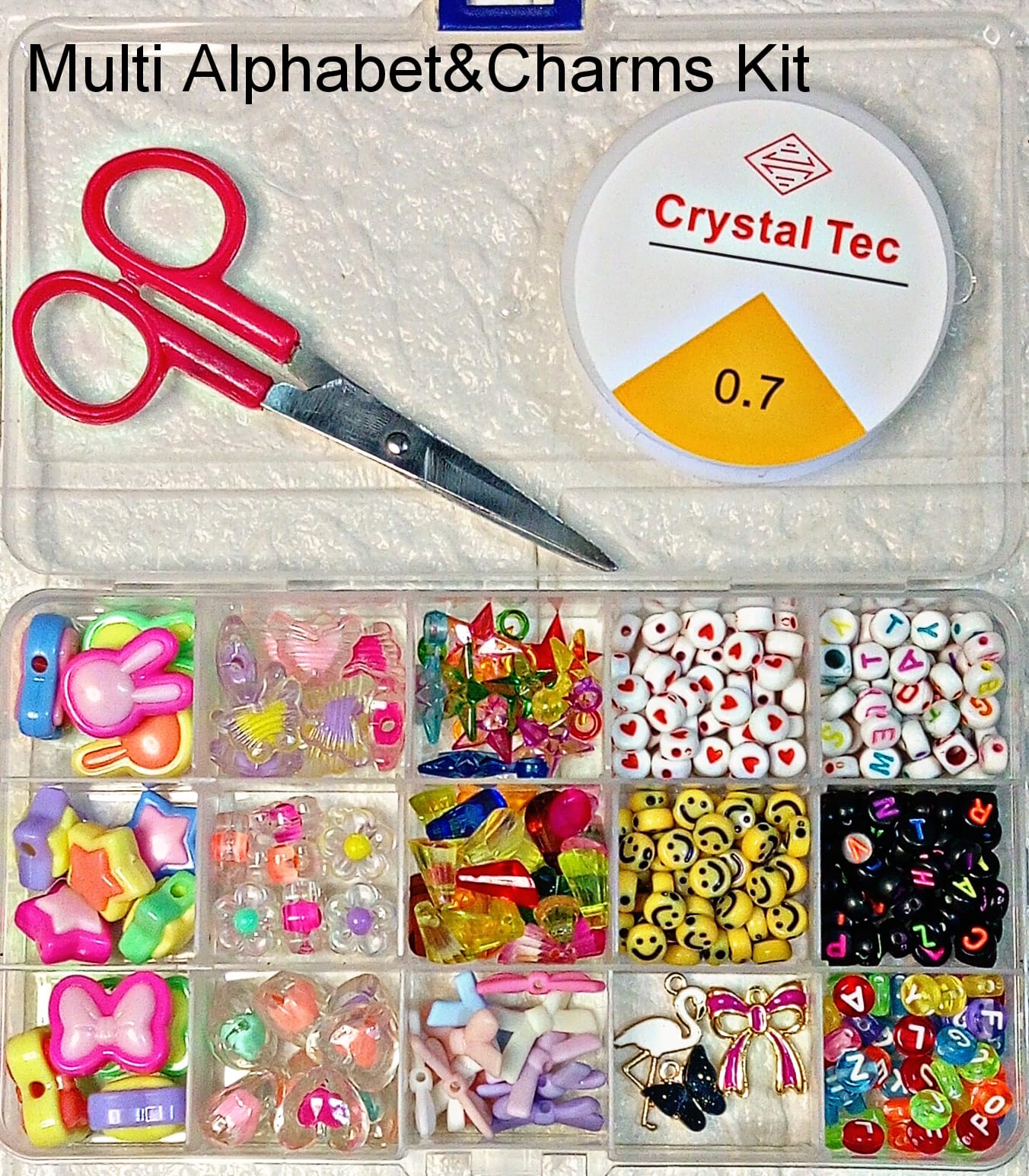 Complete DIY Bracelet & Jewellery Making Kit for Girls | Magnetic Heart Charms + Jump Rings & Lobster Clasps | Alphabet Beads & Accessories Set with Big Storage Box | DIY Jewellery Making Beads Box | Art & Craft Kit for Kids & Teens (Multiple Kits Availab