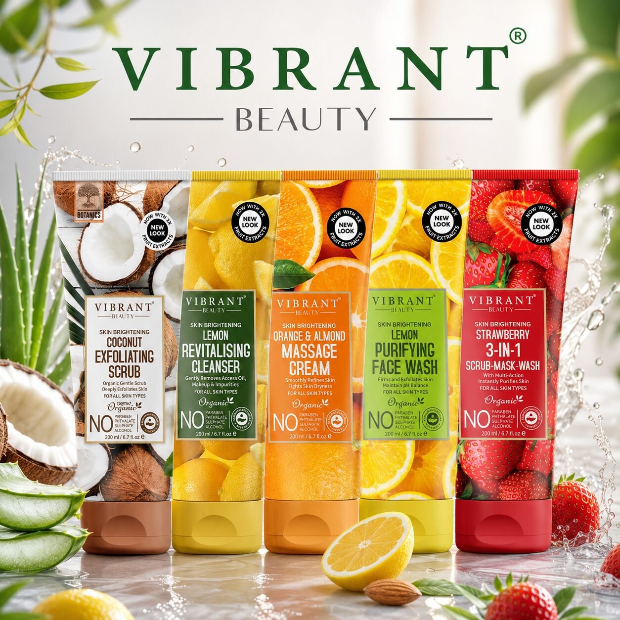 Vibrant Beauty Premium Essentials Facial Kit (Pack of 5) | Personal Care Set