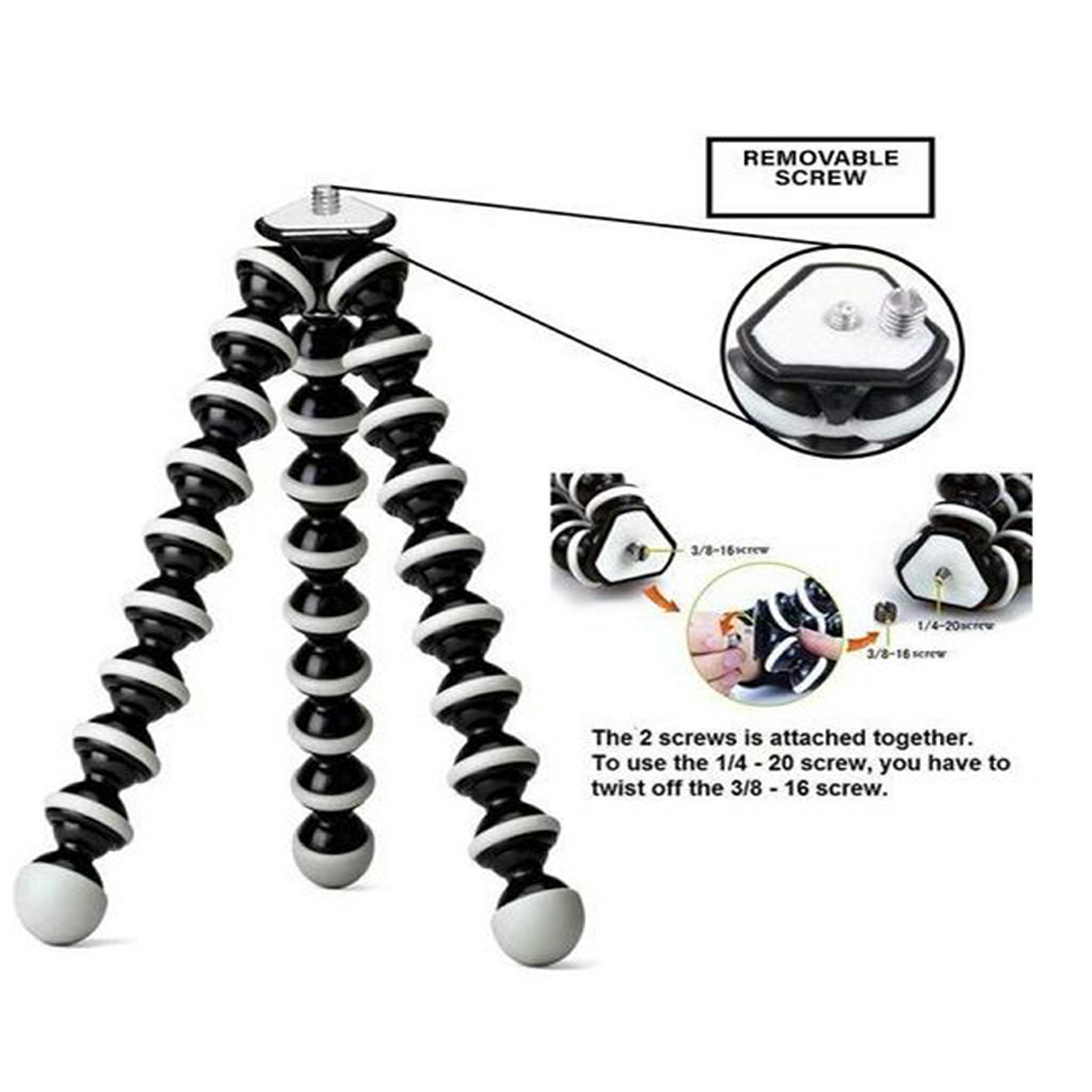 Portable Flexible MEDIUM 10inch Octopus Stand Gorilla tripod Z-02 for Digital Cameras, Mobiles & DSLR With mobile Holder