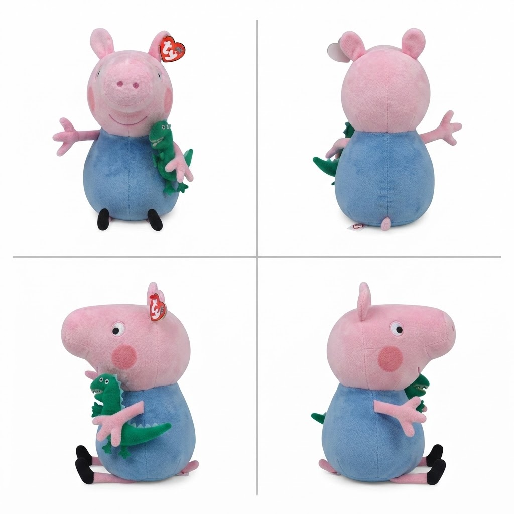 Peppa Pig Family Plush Toys - Soft Cuddly Stuffed Doll Cartoon Characters for Kids, Toddlers & Babies | Birthday Gift Items for Boys & Girls