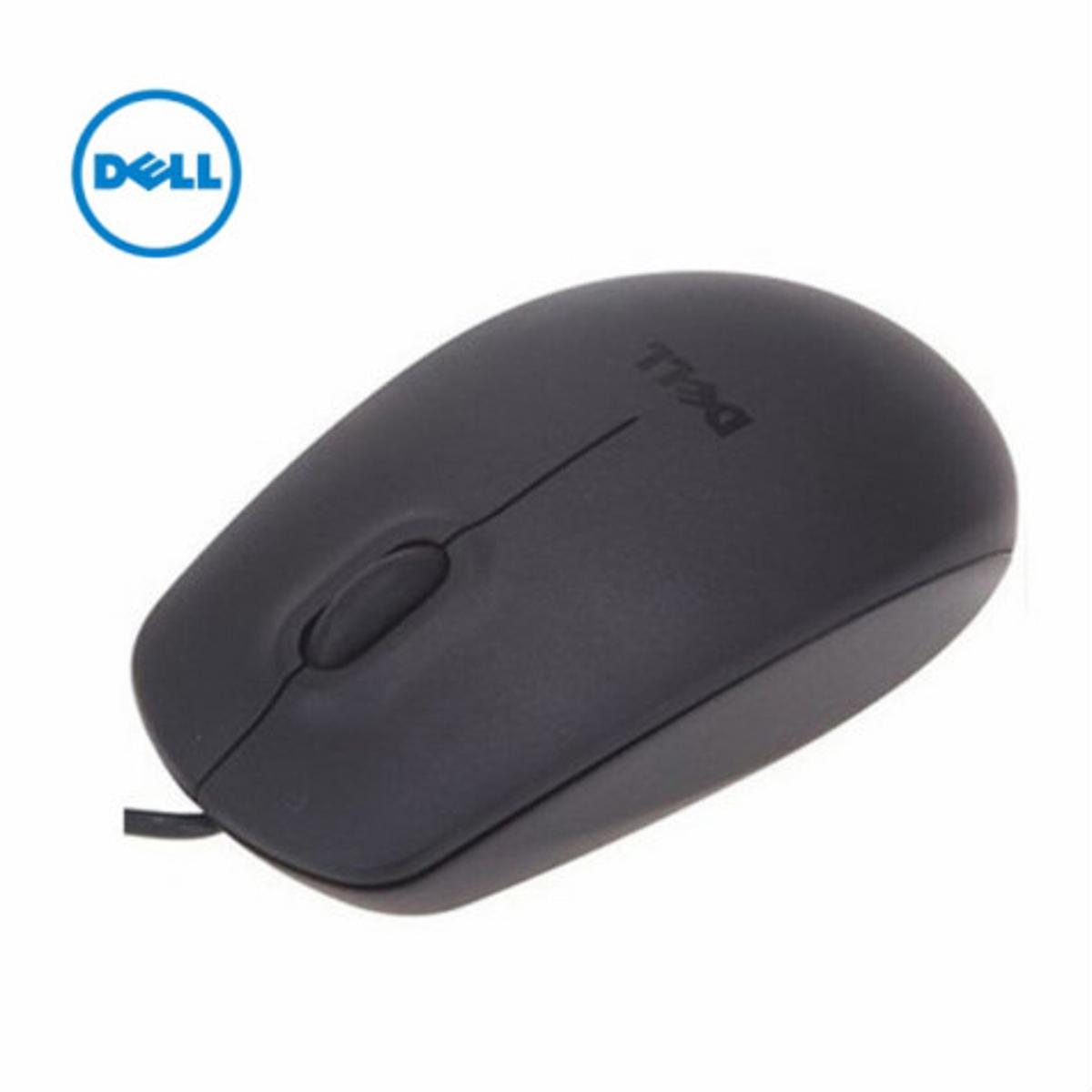 Dell Black Branded USB Scroll Optical 3 Button Mouse For Pc & Laptop MS-1004