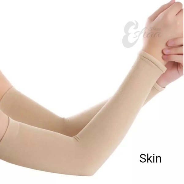 Cotton Arm Sleeves 1 Pair  For Girls Women And Men Stretchable Asteen Bazoo Sleeves Summer Wear
